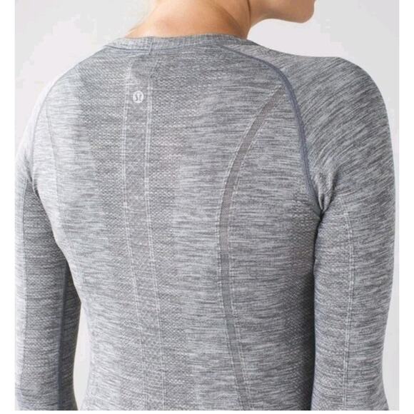 Lululemon Swiftly Tech Long Sleeve Top Gray Size 10 Running Yoga Gym EUC - Picture 3 of 13